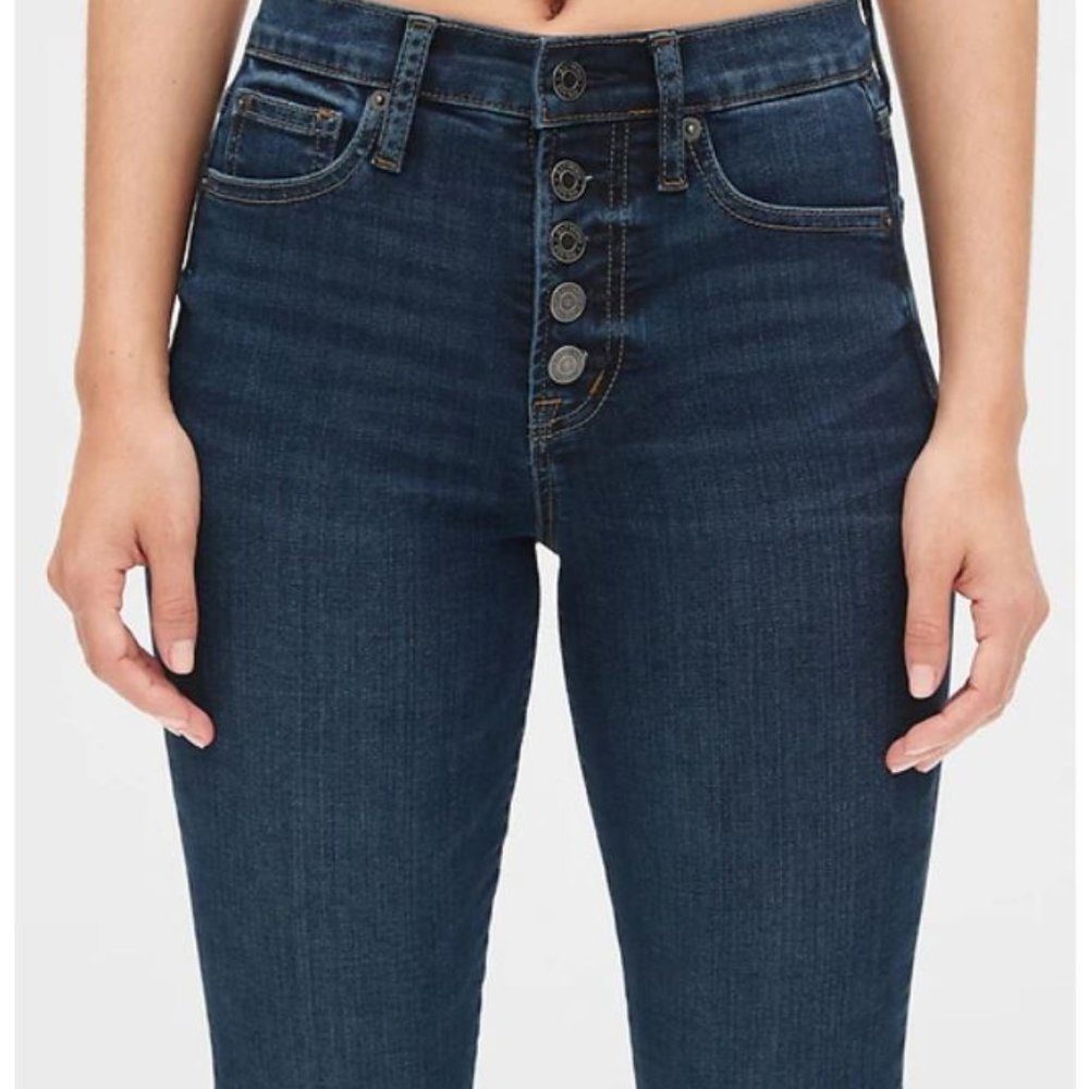 High Rise True Skinny Ankle Jeans - Dark Indigo